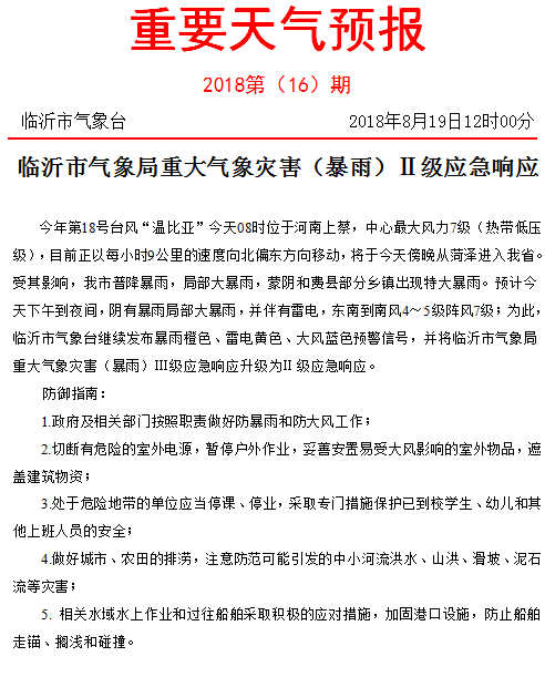 临沂大暴雨最新通知，应对暴雨天气的紧急措施与公众应对指南